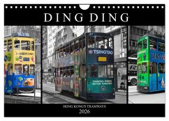 Ding Ding - Hong Kong's Tramways (Wandkalender 2026 DIN A4 quer), CALVENDO Monatskalender Ding Ding - Hong Kong's Tramways (Wandkalender 2026 DIN A4 quer), CALVENDO Monatskalender