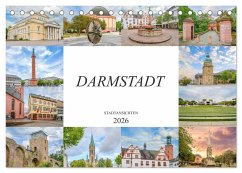 Darmstadt Stadtansichten (Tischkalender 2026 DIN A5 quer), CALVENDO Monatskalender