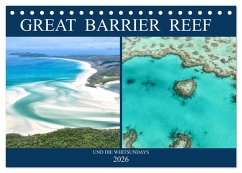 Great Barrier Reef und die Whitsundays (Tischkalender 2026 DIN A5 quer), CALVENDO Monatskalender