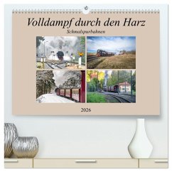 Volldampf durch den Harz (hochwertiger Premium Wandkalender 2026 DIN A2 quer), Kunstdruck in Hochglanz