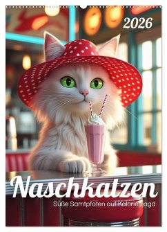Naschkatzen - Süße Samtpfoten auf Kalorienjagd (Wandkalender 2026 DIN A2 hoch), CALVENDO Monatskalender Naschkatzen - Süße Samtpfoten auf Kalorienjagd (Wandkalender 2026 DIN A2 hoch), CALVENDO Monatskalender
