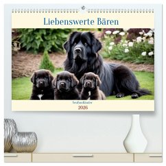 Cover Neufundländer - Liebenswerte Bären (hochwertiger Premium Wandkalender 2026 DIN A2 quer), Kunstdruck in Hochglanz