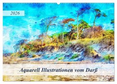 Cover Aquarell Illustrationen vom Darß (Wandkalender 2026 DIN A2 quer), CALVENDO Monatskalender