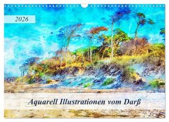 Cover Aquarell Illustrationen vom Darß (Wandkalender 2026 DIN A3 quer), CALVENDO Monatskalender