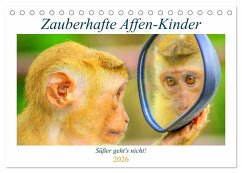 Zauberhafte Affenkinder. Süßer geht´s nicht! (Tischkalender 2026 DIN A5 quer), CALVENDO Monatskalender Zauberhafte Affenkinder. Süßer geht´s nicht! (Tischkalender 2026 DIN A5 quer), CALVENDO Monatskalender