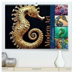 Seepferdchen - Modern Art (hochwertiger Premium Wandkalender 2026 DIN A2 quer), Kunstdruck in Hochglanz Seepferdchen - Modern Art (hochwertiger Premium Wandkalender 2026 DIN A2 quer), Kunstdruck in Hochglanz