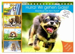 Hurra! Wir gehen Gassi! Abenteuer mit dem Hund! (Tischkalender 2026 DIN A5 quer), CALVENDO Monatskalender