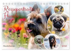 Cover Rasseportraits - Hunde (Tischkalender 2026 DIN A5 quer), CALVENDO Monatskalender
