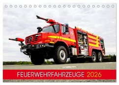 Cover Feuerwehrfahrzeuge (Tischkalender 2026 DIN A5 quer), CALVENDO Monatskalender