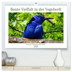 Bunte Vielfalt in der Vogelwelt (hochwertiger Premium Wandkalender 2026 DIN A2 quer), Kunstdruck in Hochglanz