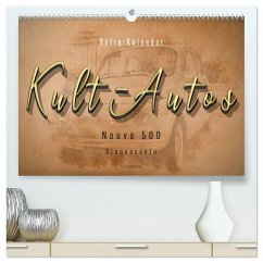 Kult-Autos, Nuova 500 (hochwertiger Premium Wandkalender 2026 DIN A2 quer), Kunstdruck in Hochglanz