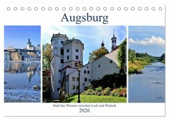 Cover Augsburg - Stadt des Wassers zwischen Lech und Wertach (Tischkalender 2026 DIN A5 quer), CALVENDO Monatskalender