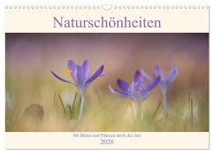 Cover Naturschönheiten - mit Blüten und Pflanzen durch das Jahr (Wandkalender 2026 DIN A3 quer), CALVENDO Monatskalender