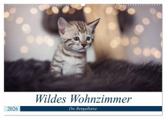 Cover Wildes Wohnzimmer - Die Bengalkatze (Wandkalender 2026 DIN A2 quer), CALVENDO Monatskalender