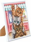 Crystal Art Gerahmtes Bild Katzen