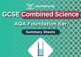 SnapRevise GCSE AQA Combined Science Foundation Summary Sheets SnapRevise GCSE AQA Combined Science Foundation Summary Sheets