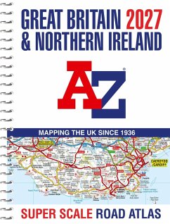 Cover Great Britain A-Z Super Scale Road Atlas 2027 (A3 Spiral)
