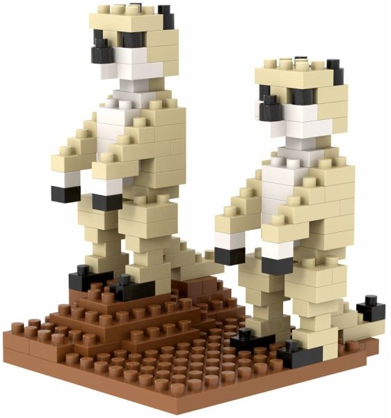 BRIXIES 200301 - Erdmännchen, 3D Konstruktionsbausatz aus Ministeinen