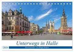Cover Unterwegs in Halle (Tischkalender 2026 DIN A5 quer), CALVENDO Monatskalender