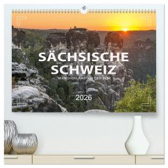 Cover SÄCHSISCHE SCHWEIZ - Märchenland an der Elbe (hochwertiger Premium Wandkalender 2026 DIN A2 quer), Kunstdruck in Hochglanz
