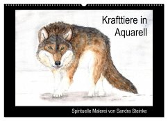 Krafttiere in Aquarell (Wandkalender 2026 DIN A2 quer), CALVENDO Monatskalender Krafttiere in Aquarell (Wandkalender 2026 DIN A2 quer), CALVENDO Monatskalender