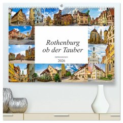 Rothenburg ob der Tauber Impressionen (hochwertiger Premium Wandkalender 2026 DIN A2 quer), Kunstdruck in Hochglanz