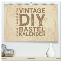 Vintage DIY Bastel-Kalender - Zum Selbstgestalten (hochwertiger Premium Wandkalender 2026 DIN A2 quer), Kunstdruck in Hochglanz