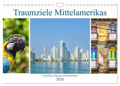 Cover Traumziele Mittelamerikas - Costa Rica, Panama und Kolumbien (Wandkalender 2026 DIN A4 quer), CALVENDO Monatskalender