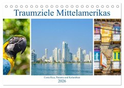 Cover Traumziele Mittelamerikas - Costa Rica, Panama und Kolumbien (Tischkalender 2026 DIN A5 quer), CALVENDO Monatskalender