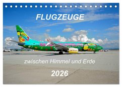 Flugzeuge zwischen Himmel und Erde (Tischkalender 2026 DIN A5 quer), CALVENDO Monatskalender Flugzeuge zwischen Himmel und Erde (Tischkalender 2026 DIN A5 quer), CALVENDO Monatskalender