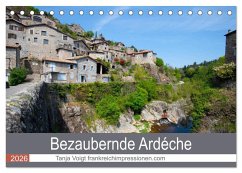 Bezaubernde Ardèche (Tischkalender 2026 DIN A5 quer), CALVENDO Monatskalender