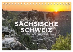 Cover SÄCHSISCHE SCHWEIZ - Märchenland an der Elbe (Tischkalender 2026 DIN A5 quer), CALVENDO Monatskalender