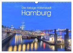 Die farbige Hafenstadt Hamburg (Wandkalender 2026 DIN A3 quer), CALVENDO Monatskalender