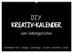Bastelkalender: DIY Kreativ-Kalender -schwarz- (Wandkalender 2026 DIN A2 quer), CALVENDO Monatskalender