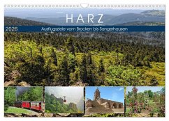 Cover Harz - Ausflugsziele vom Brocken bis Sangerhausen (Wandkalender 2026 DIN A3 quer), CALVENDO Monatskalender