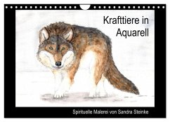 Krafttiere in Aquarell (Wandkalender 2026 DIN A4 quer), CALVENDO Monatskalender Krafttiere in Aquarell (Wandkalender 2026 DIN A4 quer), CALVENDO Monatskalender