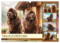Neufundländer. Imposante Riesen mit sanfter Seele (Wandkalender 2026 DIN A3 quer), CALVENDO Monatskalender Neufundländer. Imposante Riesen mit sanfter Seele (Wandkalender 2026 DIN A3 quer), CALVENDO Monatskalender