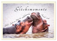 Glücksmomente Glücks-Zitate zu Fotos der großartigen südafrikanischen Tierwelt (Wandkalender 2026 DIN A3 quer), CALVENDO Monatskalender