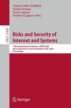 Cover Risks and Security of Internet and Systems (eBook, PDF)