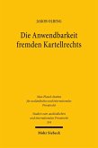 Die Anwendbarkeit fremden Kartellrechts Die Anwendbarkeit fremden Kartellrechts