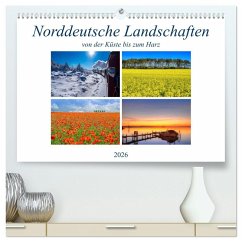 Norddeutsche Landschaften (hochwertiger Premium Wandkalender 2026 DIN A2 quer), Kunstdruck in Hochglanz
