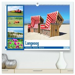 Langeoog - Sommer, Sonne, Strand (hochwertiger Premium Wandkalender 2026 DIN A2 quer), Kunstdruck in Hochglanz - Calvendo;Schwarze, Nina