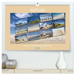 Amrum, inspirierende Landschaft (hochwertiger Premium Wandkalender 2026 DIN A2 quer), Kunstdruck in Hochglanz