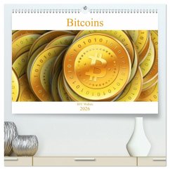Cover Bitcoins (hochwertiger Premium Wandkalender 2026 DIN A2 quer), Kunstdruck in Hochglanz