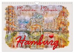 Cover Hamburg - malerische Metropole (Wandkalender 2026 DIN A4 quer), CALVENDO Monatskalender