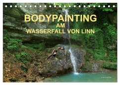 BODYPAINTING AM WASSERFALL VON LINN (Tischkalender 2026 DIN A5 quer), CALVENDO Monatskalender