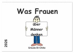 Was Frauen über Männer denken (Wandkalender 2026 DIN A2 quer), CALVENDO Monatskalender Cover Was Frauen über Männer denken (Wandkalender 2026 DIN A2 quer), CALVENDO Monatskalender