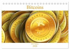 Cover Bitcoins (Tischkalender 2026 DIN A5 quer), CALVENDO Monatskalender