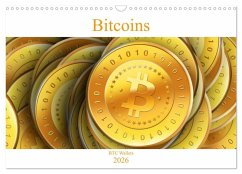 Cover Bitcoins (Wandkalender 2026 DIN A3 quer), CALVENDO Monatskalender