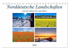 Norddeutsche Landschaften (Tischkalender 2026 DIN A5 quer), CALVENDO Monatskalender